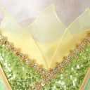 TYHTYM Deluxe Princess Costumes Little Girls Dress Kids Fancy Gown Cosplay Halloween Party 2-11T (6-7 T, Green)