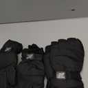 SATINIOR 2 Pairs Kids Waterproof Winter Snow Gloves Ski Gloves for Boy Girl Outdoor Warm Thickening Snowboar (10-15 Years, Black)