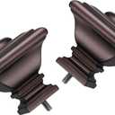 BRIOFOX Bronze Curtain Rods for Windows 66 to 120 Inch Heavy Duty Adjustable Length 1 Inch Diameter Window Curtain Rods for Indoor Ourdoors With Classic Square Finials