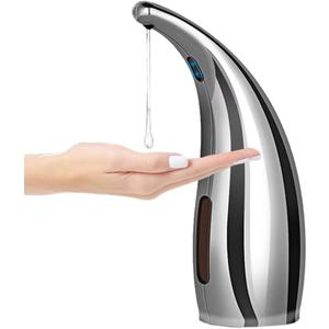 Soap Dispenser,Touchless Bath Kitchen Countertop Automatic Soap Dispenser with Infrared Motion Sensor,IPX6 Waterproof.Perfect for Bathroom and Kitchen. (Silver)