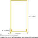 Wedding Arch, 6.6 FT x 3.3 FT Square Backdrop Stand for Ceremony, Gold Metal Arch Backdrop Stand for Parties, Balloon Arch Stand Backdrop for Anniversary, Birthday, Bridal, Baby Shower, Decoration