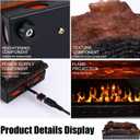 Electric Fireplace Logs Realistic Flame Effect Candle LED Flame Light USB Powered Electric Fireplace Remote Control Fireplace Placement Home Decoration 12.4*5.91*7.87 In No Heat Function