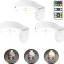 Picture Light Battery Operated, Magnetic Art Light with Remote, 3 Lighting Modes, Dimmable Display Puck Light for Wall Decor Painting Photo Portrait, 3 Pack, White
