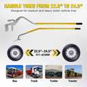 YELLOW JACKET Tire Mount Demount Tool, 22.5 to 24.5 inches, 3PCS Tire Changer Demount Tool with Extra Bead Keeper, Tire Changing Tools for Car Repairing Adapted to Aluminum and Steel Rims, Yellow