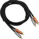 Fosi Audio 2RCA to 2RCA Cable 3.9Ft, Gold-Plated 2 RCA Male to 2 RCA Male Stereo Audio Cable for Home Theater Systems/Amplifier/Preamplifier/Active Speakers(1.2m/3.9Ft)