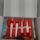 Miaowoof Homemade Popsicle Molds, 10-Cav Non-BPA Silicone Ice Pop Maker, with 50 Sticks, 50 Bags, 10 Reusable Sticks, Funnel, Brush and Ice Pop Recipe (Red)