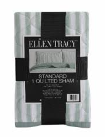Ellen Tracy Standard 1 Quilted Sham 20x26in Green