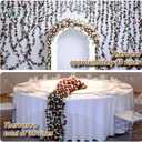 Miracliy 8Pcs 66FT Red Flower Garland, Orange Artificial Rose Floral Vines Fake Hanging Spring Flower Garland for Wall Backdrop Wedding Arch Tea Party Door Mantle Decoration