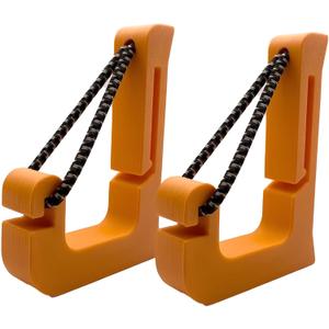1 Pair Molle Hook for Saddle Hunting - Plastic Clips for Bow Storage, Climbing Sticks, and Tactical Gear with Easy Installation on Molle Platforms (Orange)
