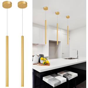 2Light Gold Mini Pendant Lighting Modern Pendant Light,23.62in, 600-2