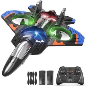 Foam Remote Control Airplanes RC Planes for Kids Adults, RC Airplane Fighter Jet with Light, 360 Flip Fighter Jet Toys, Stunt Roll, Airplane Toy Gifts for Kids Boys