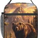 Bear Lunch Box for Adults Women Girls Boys Kids Animal Lunch Box Insulated Cooler Reusable Lunch Bag Container Gifts for Work Office Picnic Travel School (One Size)