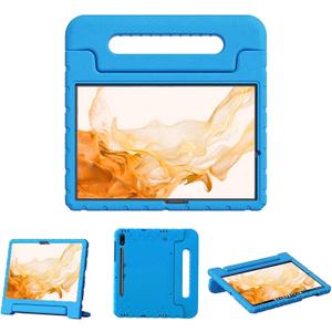 Kids Case for Samsung Galaxy Tab S8 and Tab S7 11 inch Tablet Shockproof Lightweight Durable Foldable Handle Case with S Pen Holde (Modle: SM-X700/SM-X706/SM-T870/SM-T875),Blue