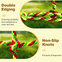 Climbing Net, 3.3ft X 6.6ft Polyester Climbing Cargo Net for Kids Outdoor, Heavy Duty Large Military Playground Equipment, Rope Ladder, Swingset, Indoor & Outdoor, Treehouse, Jungle Gyms