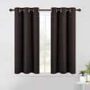 NICETOWN Blackout Curtain Panels for Bedroom Window, Triple Weave Microfiber Energy Saving Thermal Insulated Solid Grommet Blackout Draperies and Drapes (One Pair, 42 Inch by 45 Inch, Toffee Brown)