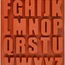 Wocuz Chocolate Silicone Mold - Larger Alphabet Baking 13.2x8.9x1.3 Inch ABC Kitchen Utensils 26 Cavities Letter for Making Ice Candy Biscuit Crayon