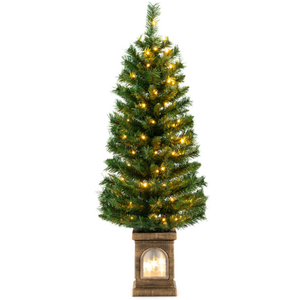 4 Feet Pre-Lit Potted Christmas Tree