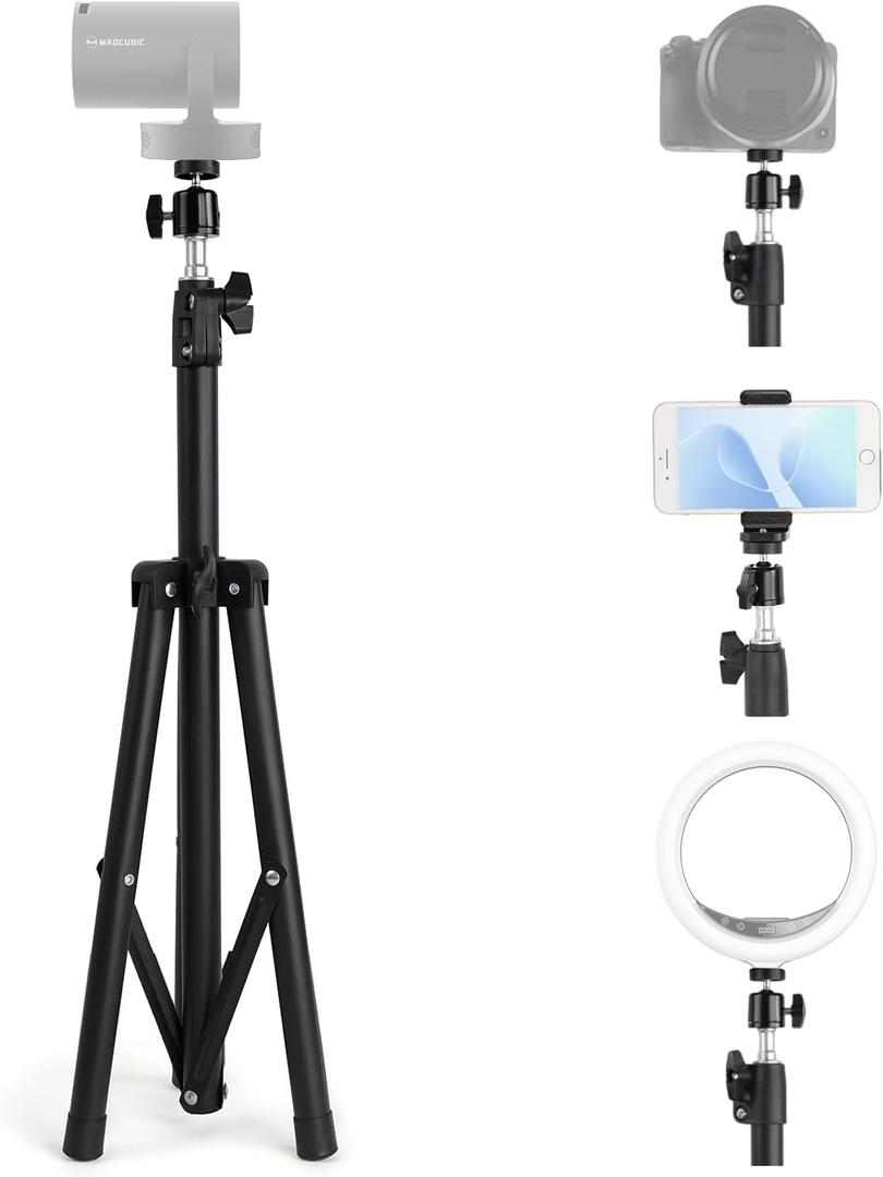 Magcubic 47" Tripod for Projector, Ring Light, Cell Phone and Camera