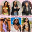 #1B Black Hair Braiding Natural Black Deep Wave Boho Hair for Braiding 16 16 16 inch 150g No Weft #1B Deep Culy Human Braiding Hair 3 Bundles for Knotless Braids
