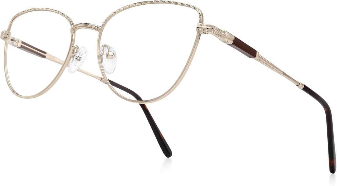 RB. Pilot Retro Cateye Reading Glasses for Women Blue Light Blocking Computer Glasses Spring Hinge Readers