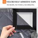 Magnetic Thermal Insulated Door Curtain for Winter Fits Door Size 32" x 80" Thicker Oxford Fabric Temporary Door Insulation Cover Upgraded Oxford Cloth Polyester Fiberfill(Grey)