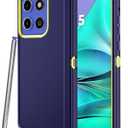 Jiunai for Moto G Stylus 2025 Case G Stylus 2026 Case Heavy Duty Shockproof Port Cover Drop Protection Hybrid Dual Layer Matte Bumper Rugged Phone Case for Motorola G Stylus 2025 & 2026 Blue Yellow