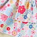 Baby Girl Summer Clothes Outfits Short Sleeve Cute Romper Overall Skirt Dress Headband 3PCS Newborn Outfit (Pink),  0-3 Months