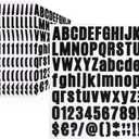 810 Piece 10 Sheet Letter Stickers - Self Adhesive Vinyl Waterproof Mailbox Numbers, Alphabet & Number Stickers for Mailbox, Window, Door, Sign, Address Number, Business (1 Inch) (Black)