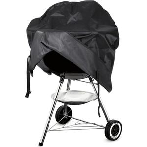 Grill Cover for Weber Round Grill Cover Water Proof Heavy Duty Outdoor Canvas BBQ Grill Cover Dome Smoker Cover (26 inch)