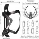 CNC Bike Water Bottle Holder, 2-Pack Bike Water Bottle Cage for Road Bike/Mountain BikeBlack