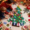 2 x Abakuku 3FT DIY Felt Christmas Tree Set with Games for Kids Toddlers Wall Hanging Decorations Felt Craft Kits,Wall Hanging Xmas Christmas Decorations