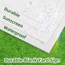 10 Pack 18 x 12 Inches White-Corrugated-Plastic-Yard-Sign-with-Stakes for Birthday, Real Estate Garage Sale Signs, Rent, Guidepost Decorations, Christmas