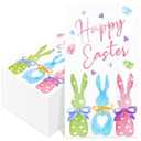 3 x 100 Pcs Happy Easter Napkins Bunny Print Paper Guest Napkins Easter Rabbit Decorative Hand Towels Spring Disposable Beverage Dinner Napkin for Bathroom Party Tableware Supplies