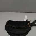 URSKYTOUS Checkered Crossbody Bags for Women Nylon Bum Bag Spacious Trendy Fanny Pack Large Sling Bags with Adjustable Strap (Bh Black)