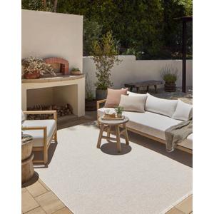 Loloi Amber Lewis Malibu Collection MAB-01 Ivory/Dove 6'-4" x 9'-2" Area Rug