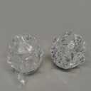 Dreyoo Faucet Handle Compatible with Delta RP17451, Replacement Faucet Handle with Offset Hole for Shower/Tub, 2-1/2'' x 2-1/8'' Knob, Single Knob, Clear Acrylic Finish(2 Pack)