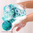 Fu Store Loofah Sponge Shower Loofahs 60g Bath Sponges Mesh Balls 4 Colors for Body Scrubber Exfoliator Wash Back Scrubbers Bathroom Men Women - 4 Pack Cleaning Bathing Accessories (60g Green Blue)
