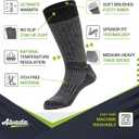 Alvada Warm Thermal Wool Socks for Winter Moisture Wicking and Breathable Cozy Boot Socks (Black, L)