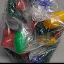 Windy City Novelties 4 Pack LED Light Up Christmas Bulb Necklace with 6 Dynamic Light Modes  Flashing Holiday Accessory for Parties, Parades & Festive Events