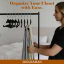 Velvet Pants Hangers,10 Pack Non Slip Space Saving Clothes Hanger, Heavy Duty Pants Hangers for Closet for Pants Jeans Skirts Tank Top Towel(Black)