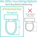 Vive Raised Toilet Seat Riser for Seniors (with Handles) - Handicap Rail Grab Bar Seat for Over Toilet - Elevated Safety for Elderly, Disabled, Medical - Elongated