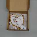 3D Printed Dragon with Wings, 3D Printed Animals Toys, Fidget Dragon Toys, Flexible Articulated Winged Crystal Dragon Model, Desktop Pet Decor, Dragon Gift for Kids & Adult (White-Gold)