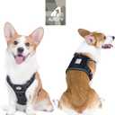 AUROTH Tactical Harness for Small Medium Dogs No Pull Adjustable Pet Harness Reflective K9 Working Training Easy Control Vest Military Service Dog Harnesses Black M