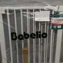 BABELIO New Version Baby Gate with Cat Door Adjustable,29-40" Metal Pet Door for Stairs & Doorways,Pressure Mounted,No Tools Needed,White (29-40" Wide, 30" Tall)