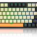 Redragon Wired Mechanical Gaming Keyboard with RGB Backlit, 94 Keys, Programmable Macro Editing, Numeric Pad, Red Switches, Compact Keyboard Mechanical for Pc Mac Ipad, K636CLO (Black-Beige-Orange)