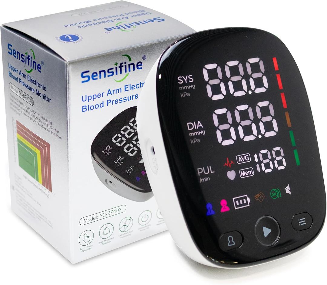Upper Arm Blood Pressure Monitor for Home Use, Adjustable Large Cuff (Cuff 9" to 17") & LED Backlit Display, Voice Announcement Function, BP Machine Detects Irregular Heartbeat