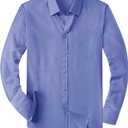 Mens Oxford Shirts Long Sleeve Business Casual Cotton Dress Shirt Wedding Dating Party Button Down Tops with Pocket (S)