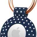 WITHit Apple Air Tag Silicone Cover (Dabney Lee, Navy Dottie)