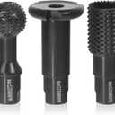 3 PCS Upgraded Wood Grinder Ball Gouge with 5/8-11 Thread for 4 1/2 and 5 Inch Angle Grinder Attachments, Power Carving Tools with Sphere Rotary Burr Carbide Steel Electric for Wood Hollowing Slotting