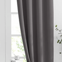 NICETOWN Gray Blackout Curtains for Bedroom 84 inches Long - Thermal Drapes Grommet Room Darkening Curtains Noise Reducing Window Treatments for Living Room (1Panels, W52 x L84, Grey)